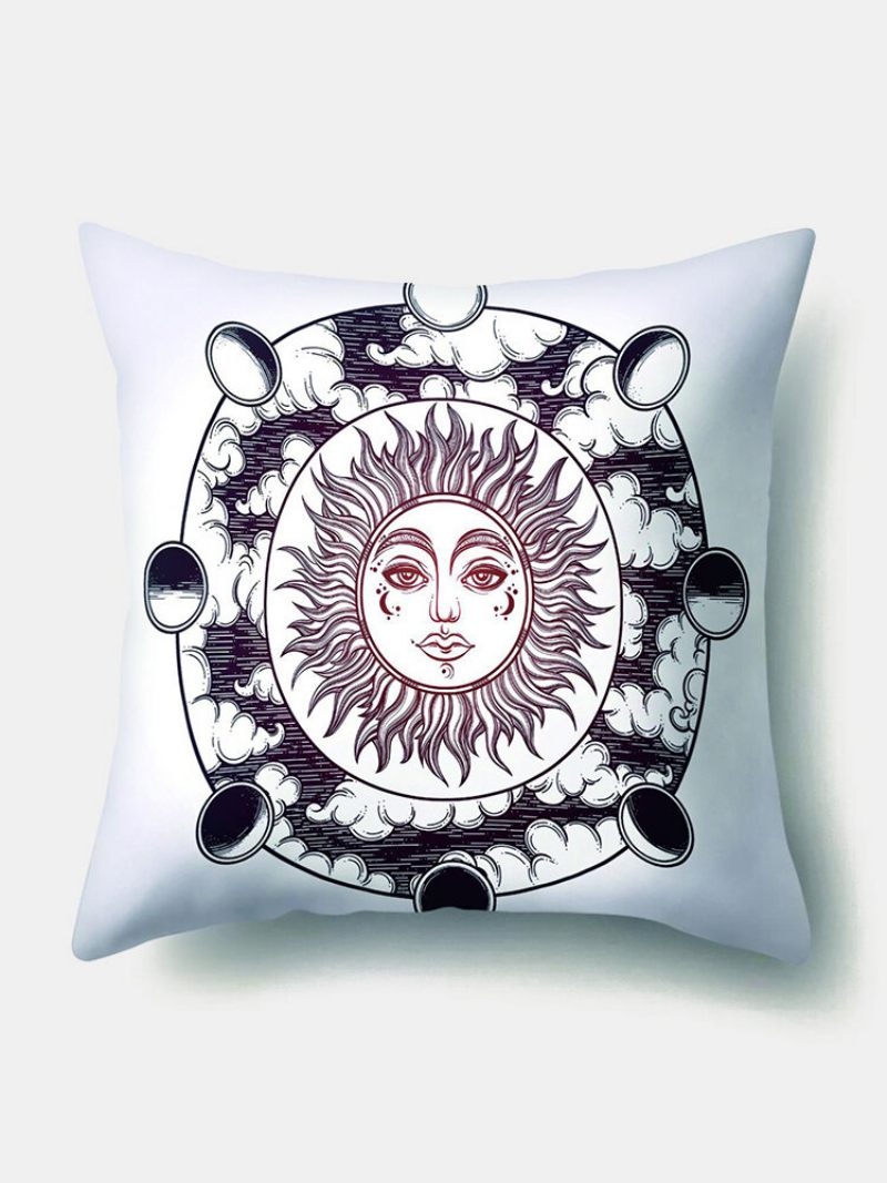 1 Db Sun Moon Mandala Mintás Párnahuzat Dobó Otthoni Dekoráció Bolygók