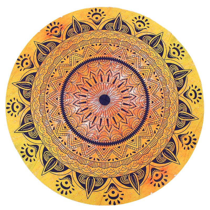 150 cm-es Mandala Nyomtatás Poliészter Nyári Strandtörölköző Akasztó Dekor Gobelin Takaró