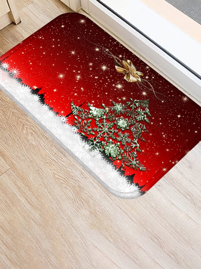 40*60cm Merry Christmas Mintás Csúszásmentes Szőnyeg Bejárati Ajtószőnyeg Fürdőszoba Padló Dekoráció