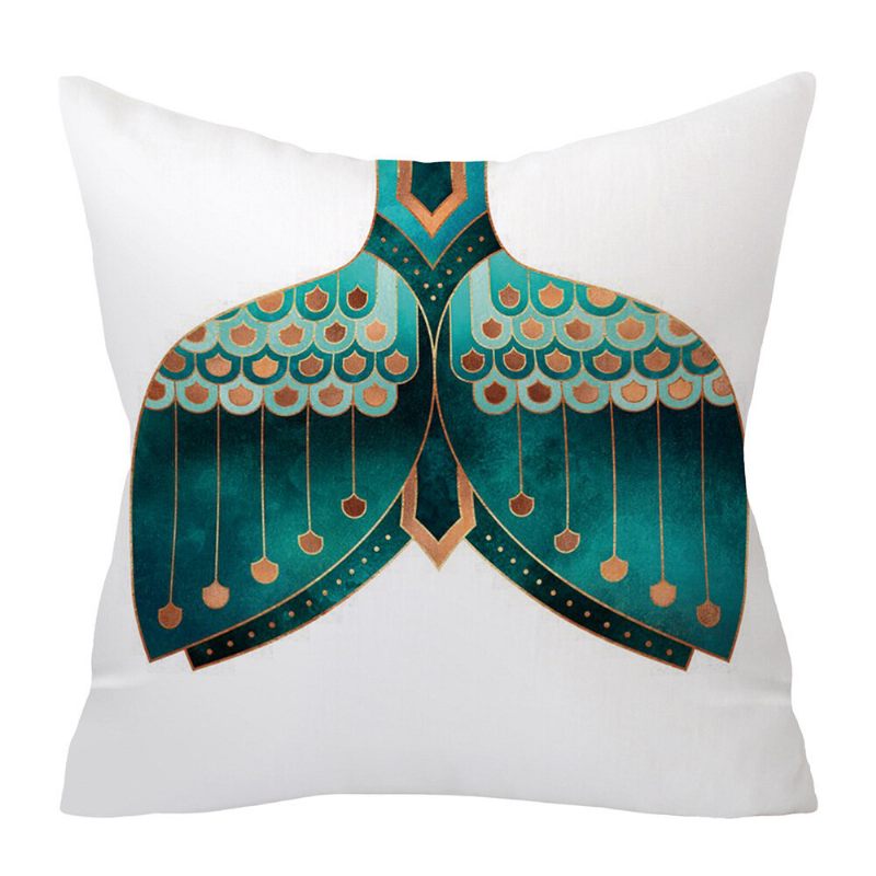 Achát Smaragd Absztrakt Geometrikus Őszibarack Bőr Párnahuzat Otthoni Kanapé Art Decor Díszpárnahuzatok