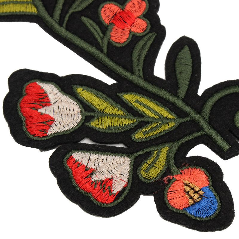 Diy 1 Pár Piros Zöld Virágfolt Hímzett Ruházati Kiegészítők Virágfoltok Varrni Rátétre