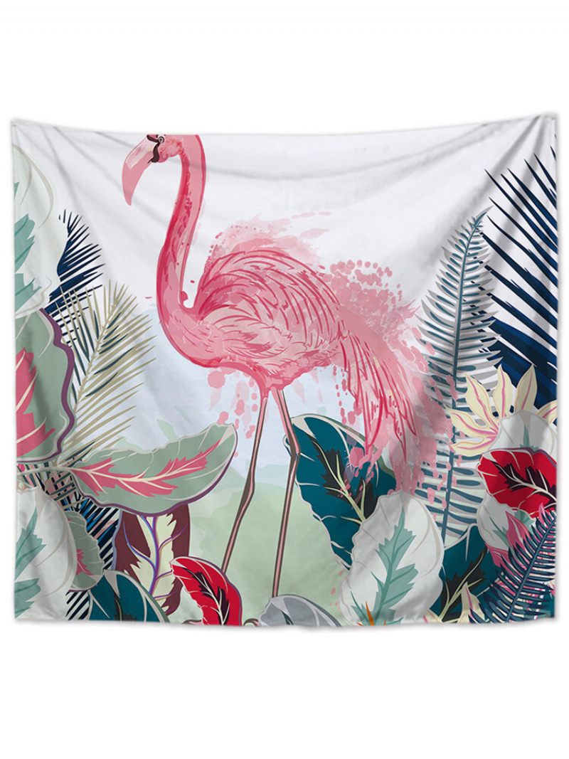 Falra Függő Flamingó Nyomtatott Gobelin Szobadekoráció Művészet Trópusi Növények Jóga Mat