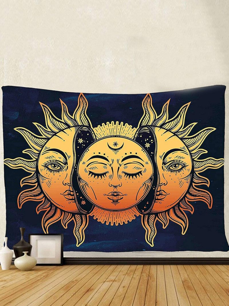 Falra Függő Hold És Nap Mandala Gobelin Bohemian Ágytakaró Dekoráció