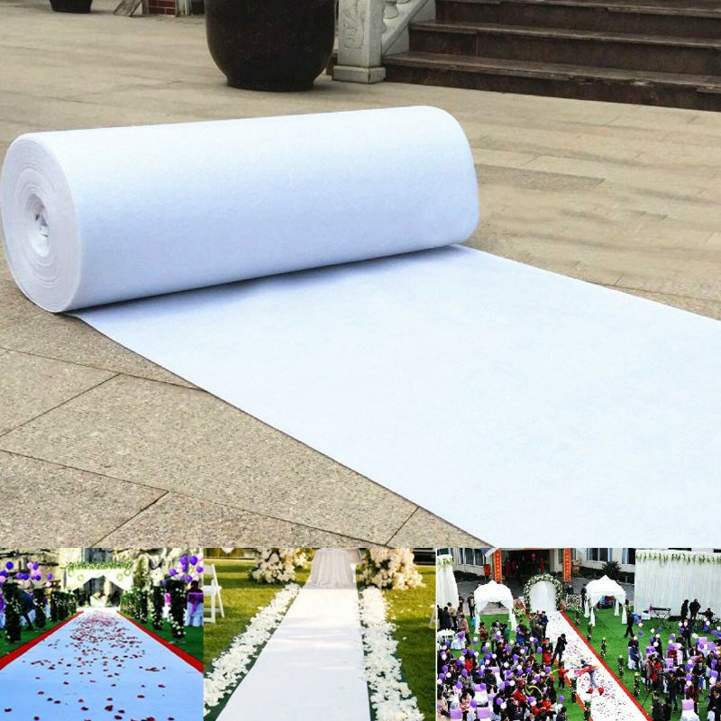 Fehér Esküvői Szőnyeg Folyosó Futópadló Szertartás Menyasszonyi Esemény 5 Méret