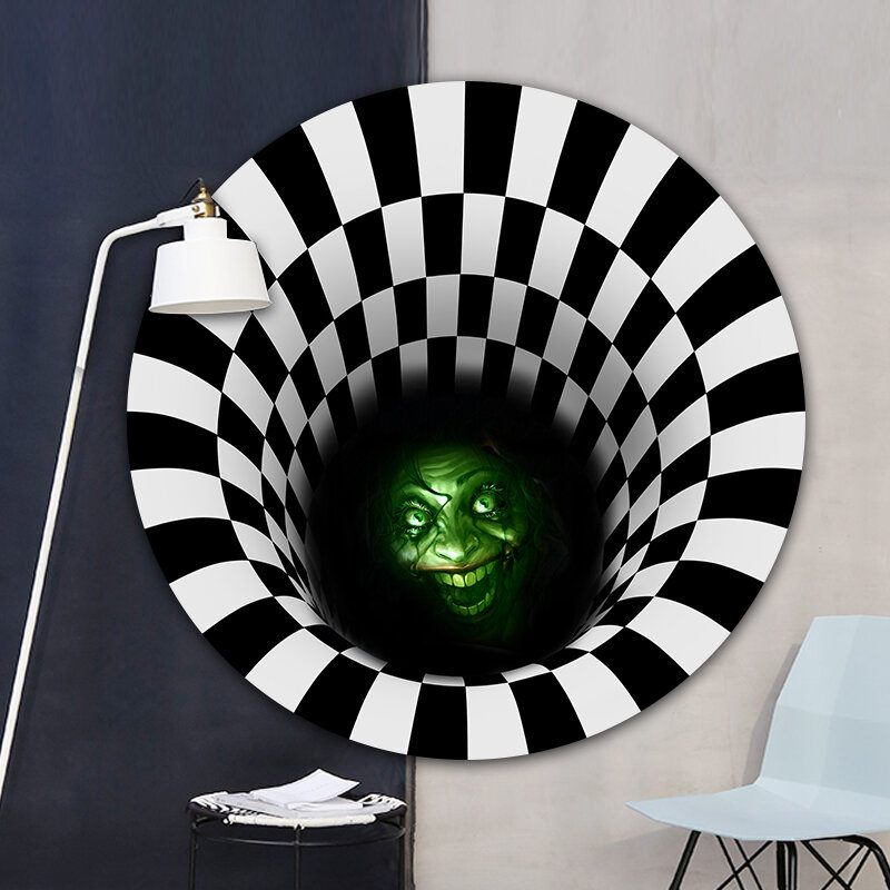 Halloween Lábtörlő Csúszásmentes Ajtódekorációs Szőnyeg 3d Illúziós Félelmetes Bohóc Dekor