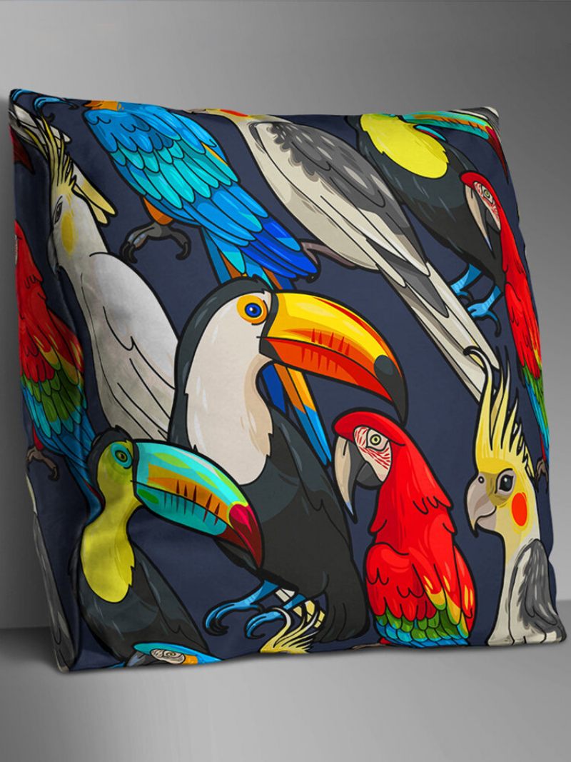 Kétoldalas Trópusi Papagáj Párnahuzat Otthoni Kanapé Irodai Puha Párnahuzatok Art Decor