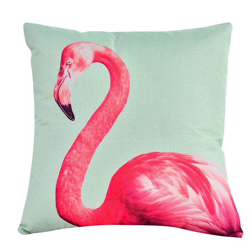 Kreatív Flamingó Rajzfilmmintás Pamut Párnahuzat Lakberendezési