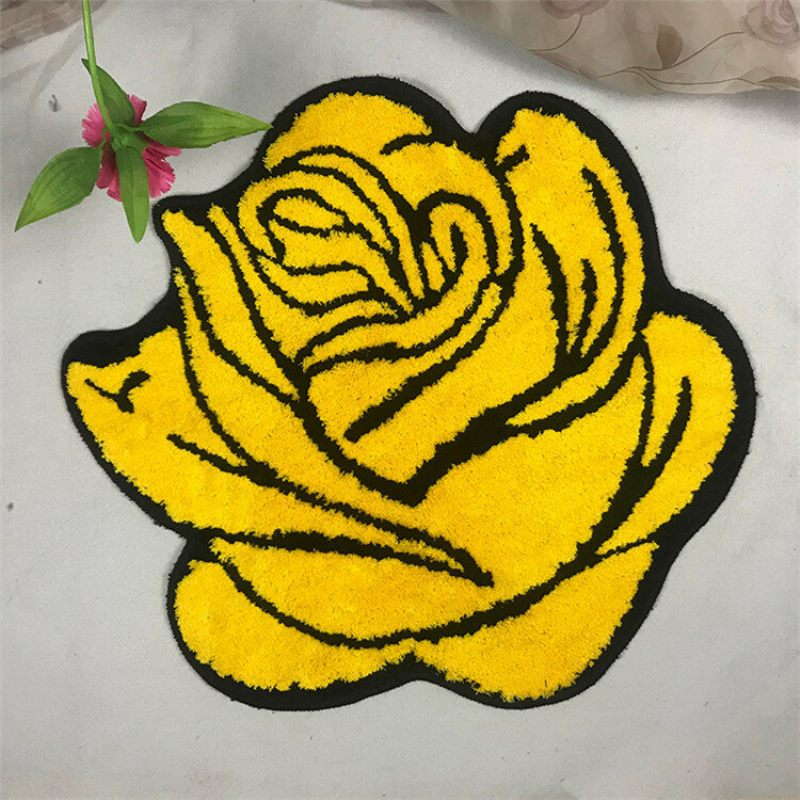 Rózsaszőnyeg Nappali Hálószoba Asztalszőnyegek Konyha Fürdőszoba Csúszásgátló Szőnyegek Beltéri Virágszőnyeg