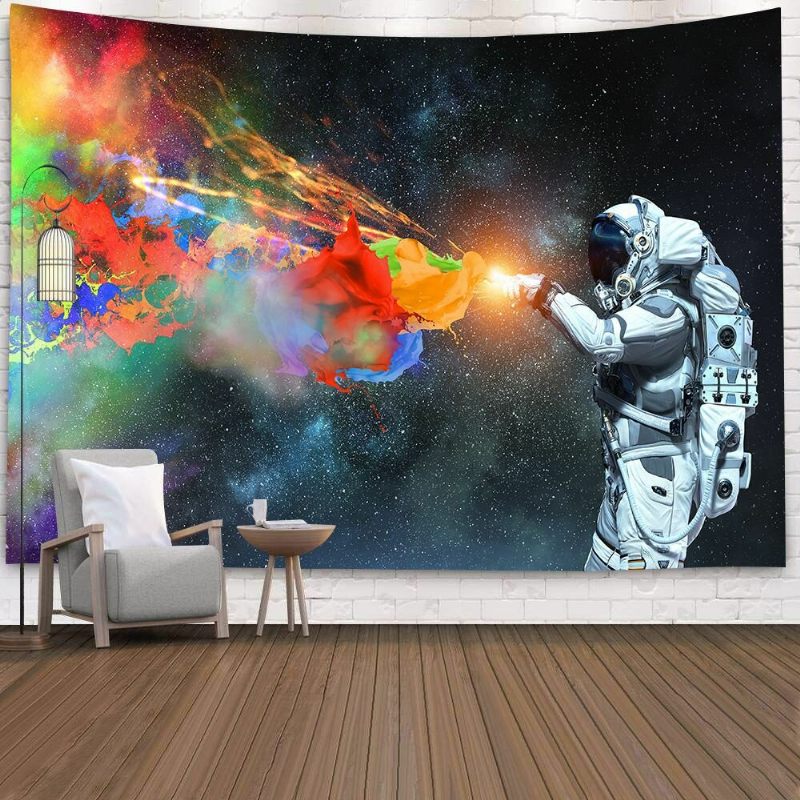 Űrhajós Gobelin Fali Művészet Pszichedelikus Hálószoba Otthoni Függöny Kárpit