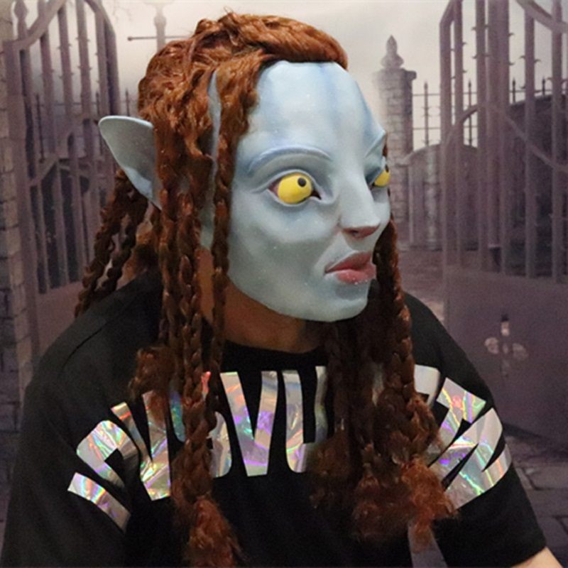 Avatar Deluxe Overhead Felnőtt Jake Sully Latex Maszk Halloween Jelmez Film Szerep Cosplay Kellékek