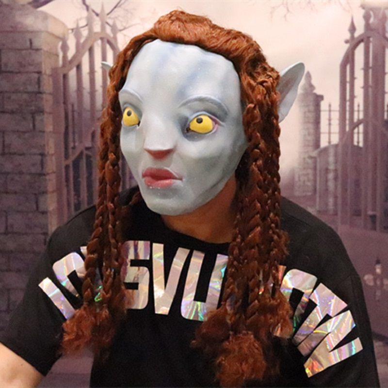 Avatar Deluxe Overhead Felnőtt Jake Sully Latex Maszk Halloween Jelmez Film Szerep Cosplay Kellékek