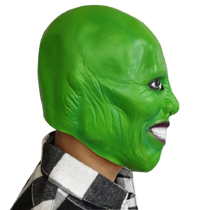 Filmthe Mask Jim Carrey Latex Maszkok Cosplay Party Greenhez