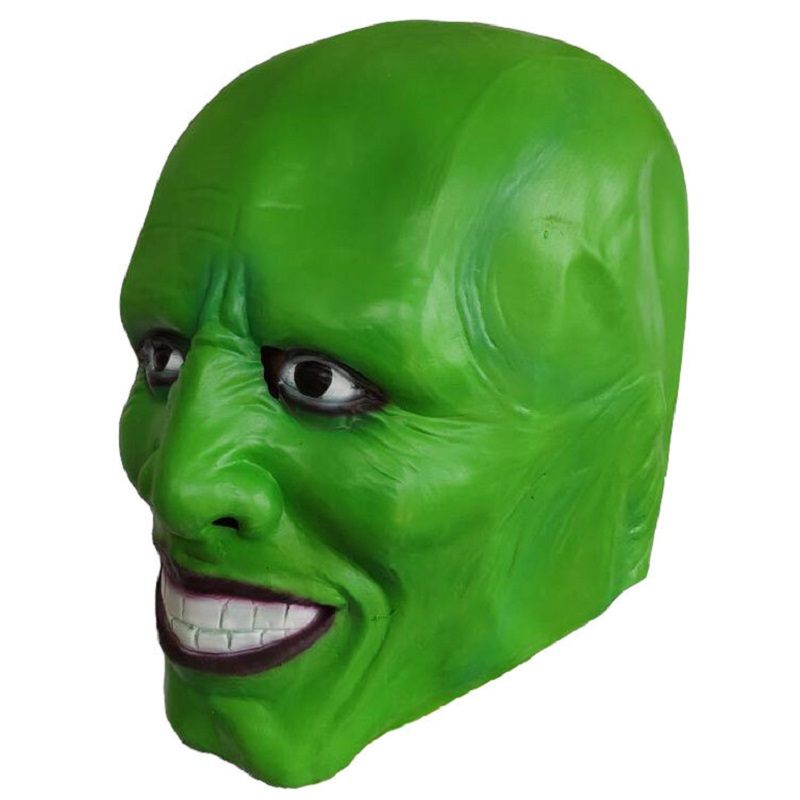 Filmthe Mask Jim Carrey Latex Maszkok Cosplay Party Greenhez