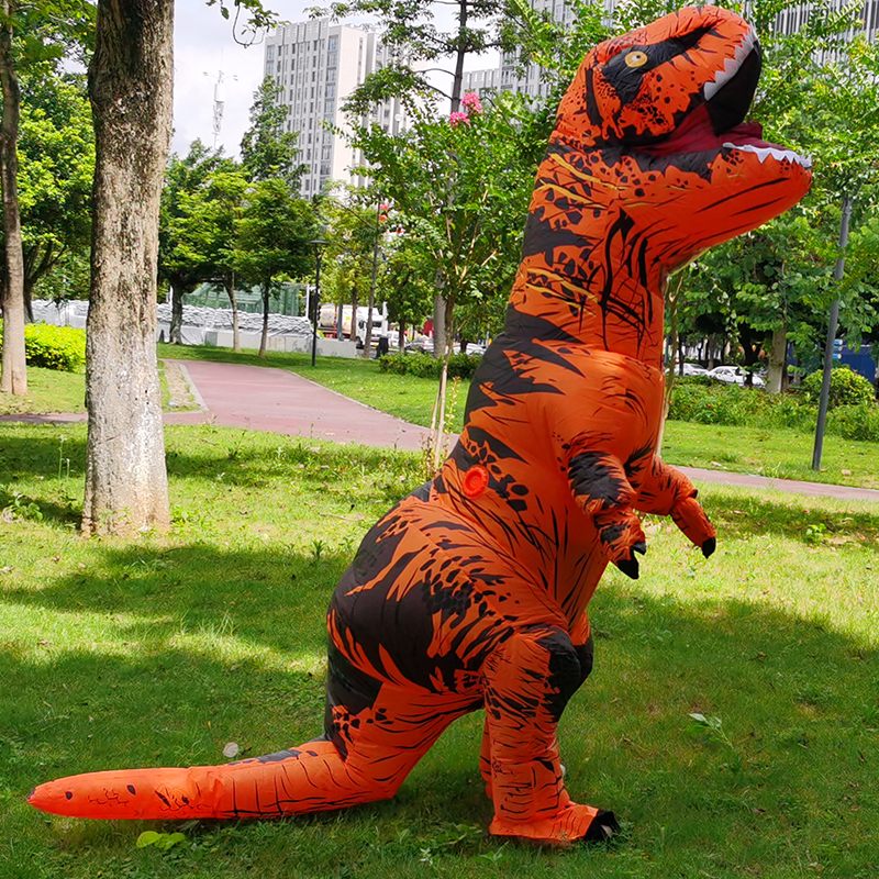 Forró T Rex Felfújható Dinoszaurusz Jelmez Buli Cosplay Fancy Mascot Anime Halloween Felnőtt Gyerekeknek Dino Rajzfilm