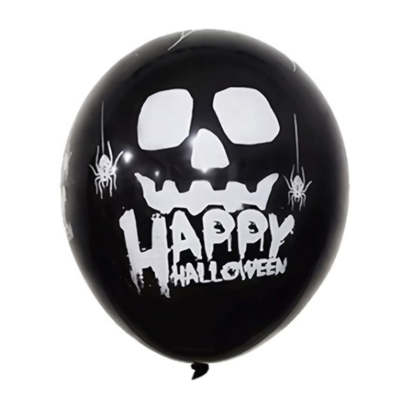 Halloween Ballon Szett 12 Hüvelykes Latex Alumínium Sütőtök Fólia Kerek Léggömbök Nyomtatott És Betűs Parti Dekorációval