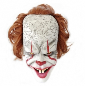 Halloween Bohóc Maszk Jelmez Kellék Ijesztő Joker Cosplay Dekorációk Stephen Party Dekorációs