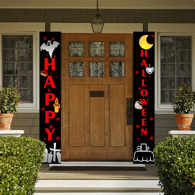 Halloween Függő Ajtódíszek És Fali Táblák Üdvözlőtáblák Függöny Banner Lakberendezés