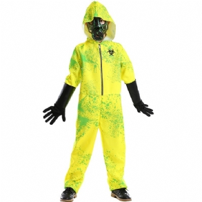 Halloween Horror Jumpsuit Biohazard Védőruházat Splash Print Semleges Öltöztetős Zombie