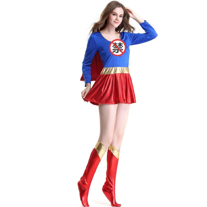 Halloween Női Jelmez Szexi Nő Superman Szerepjáték Oversized