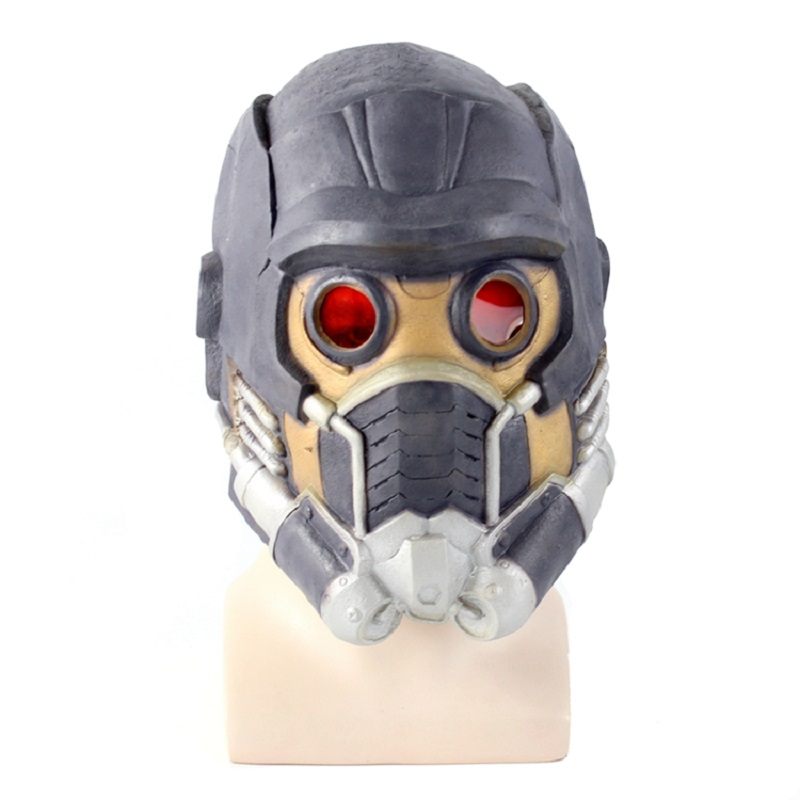 Legújabb Guardians Star Cosplay Lord Mask Lifesize Latex Sisak