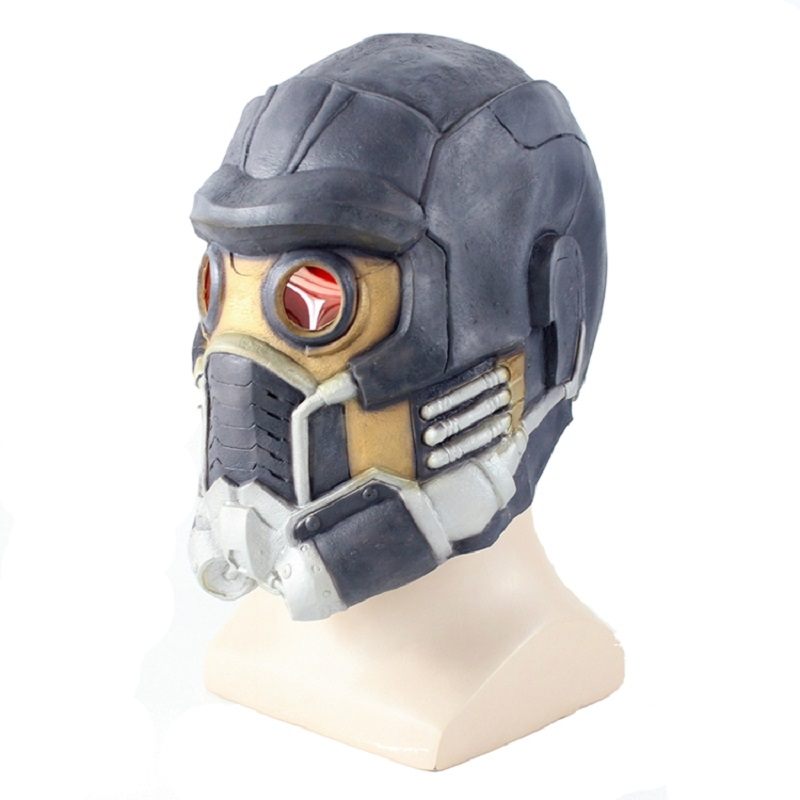 Legújabb Guardians Star Cosplay Lord Mask Lifesize Latex Sisak