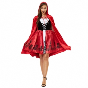 Női Halloween Cape Piroska Cosplay Szerepforma Vastagított S-3xl Plus