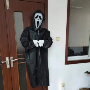 Sikolt Ijesztő Varjú Halloween Sikoltozó Madárijesztő Szélben Repül Koponya Szellem Dekoráció