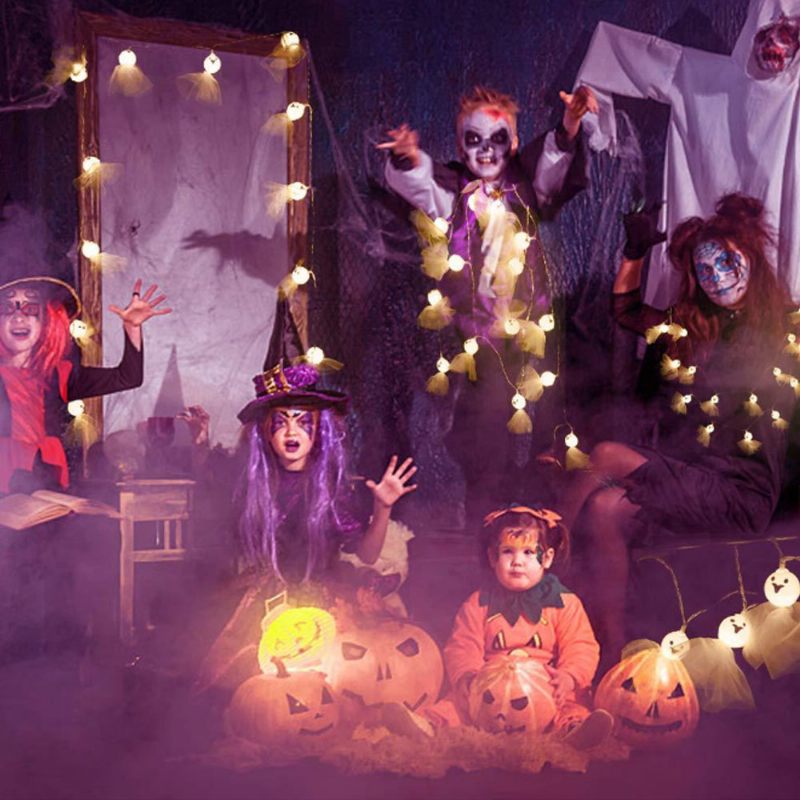 Skeleton Halloween Dekorációs Fényfüzér Elemmel Működő 10m 6m 3m 2m 1m Fesztiválparti Beltéri És Kültéri Dekorációhoz