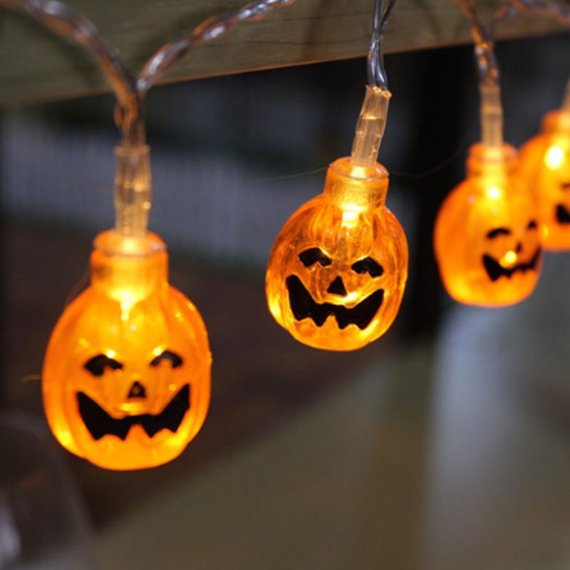 Sütőtök Led-füzér Lámpák Halloween Karácsonyi Dekorációjához Finom Szigetelésű Pvc-kábel Fesztivál Led Lámpakészlet Dekoratív Fényfüzér