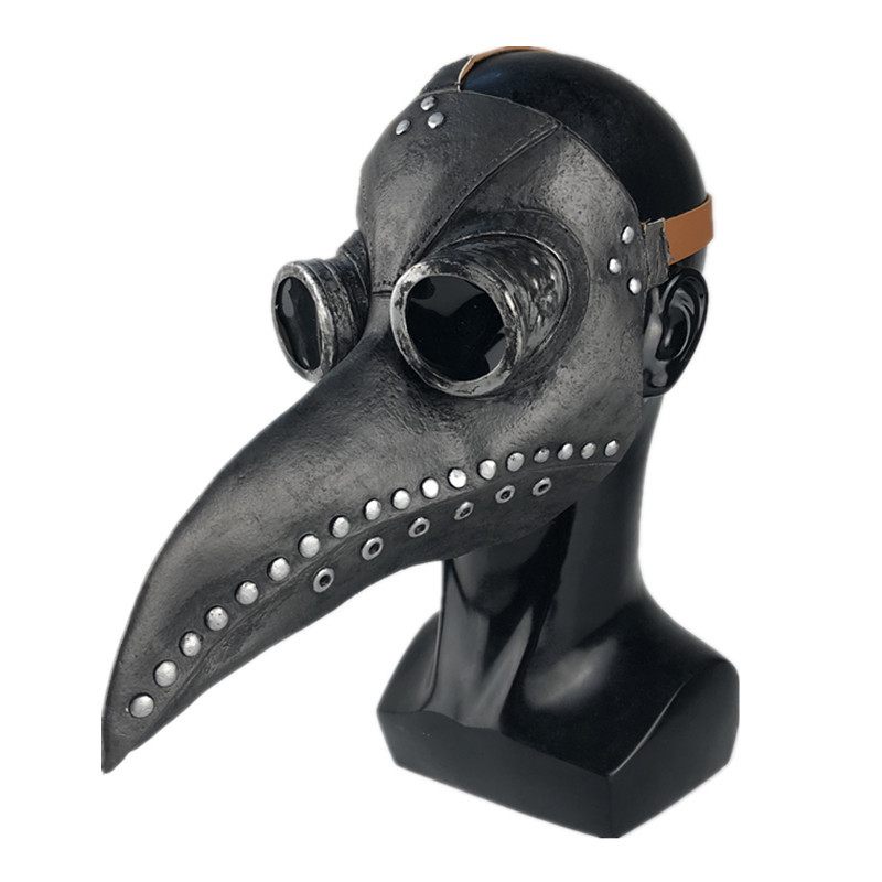 Vicces Középkori Steampunk Plague Doctor Madármaszk Latex Punk Cosplay Maszkok Csőr Felnőtt Halloween Esemény Kellékek