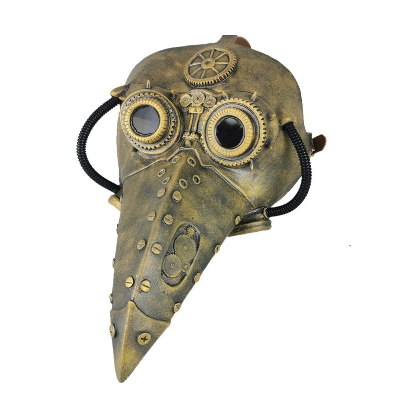 Vicces Középkori Steampunk Plague Doctor Madármaszk Latex Punk Cosplay Maszkok Csőr Felnőtt Halloween Esemény Kellékek