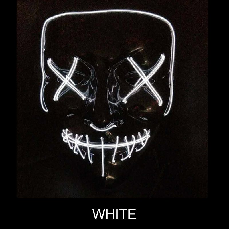 Világító Maszk Led Halloween Led Scary Mask For Festival Cosplay