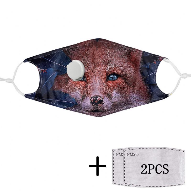 2 Db Pm2.5 Filter Fox Nem Eldobható Maszkok Légzőszelepes Maszkkal