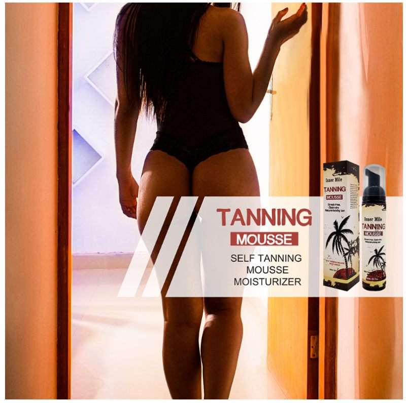 Body Self Tanners Cream Nyári Búza Színű Csíkmentes Barnító Hab Bronzosítóhoz