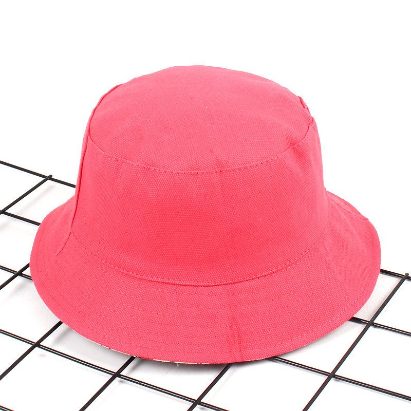 Női Print Flamingo Canvas Bucket Hat Outdoor Sunshade Fisherman Cap