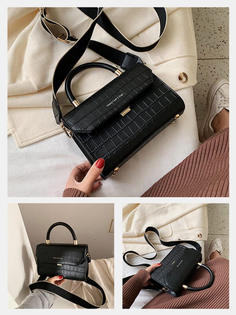 Női Vintage Alligator Szemcsés Kézitáska Crossbody Bag