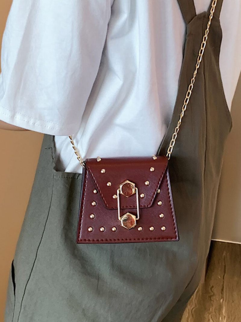 Női Vintage Flitteres Szegecslánc Mini Crossbody Táska