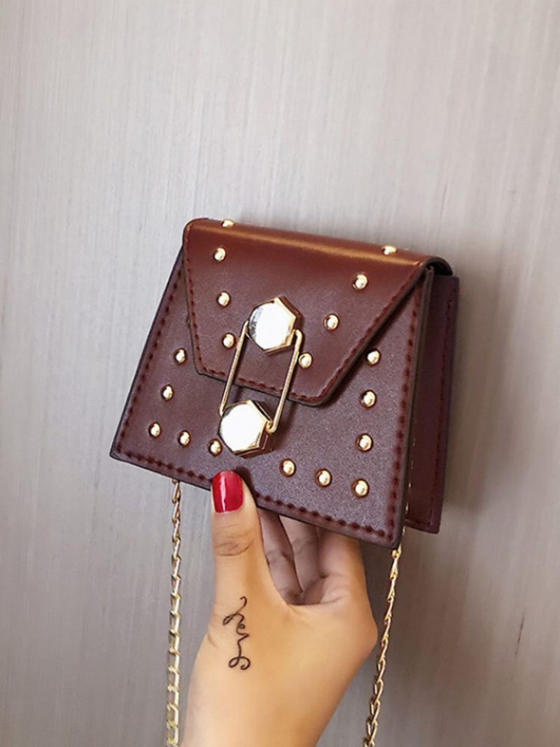 Női Vintage Flitteres Szegecslánc Mini Crossbody Táska