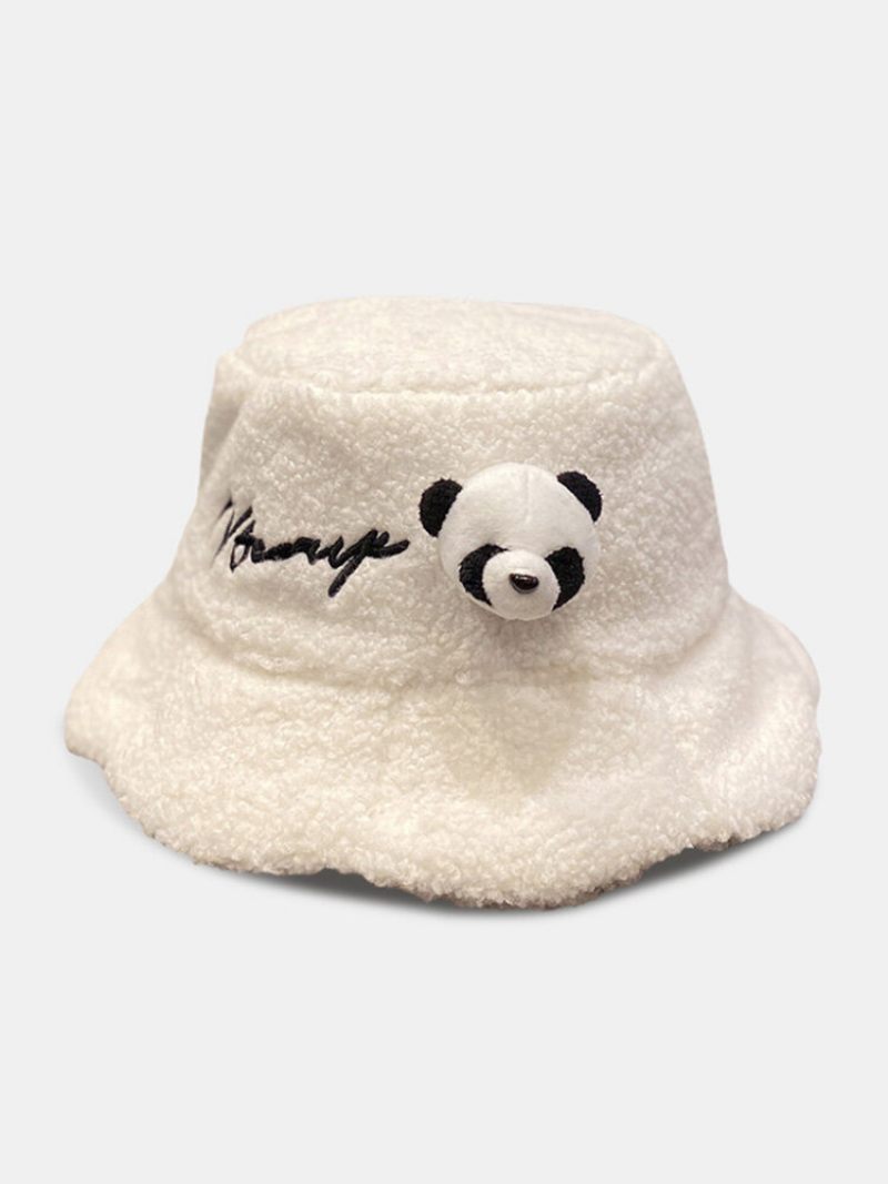 Téli Olimpia 2023. Peking Uniszex Plüssbetűs Hímzés Panda Babával Díszített Minden Meccsen Meleg Vödörsapka