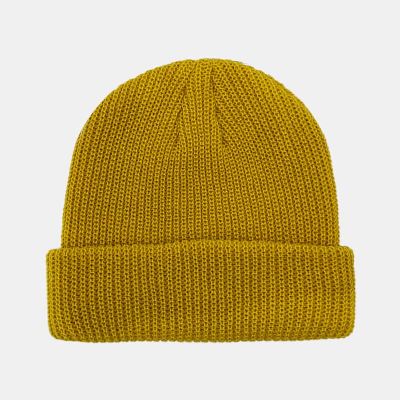 Uniszex Egyszínű Kötött Gyapjú Sapka Skull Cap Beanie Sapkák