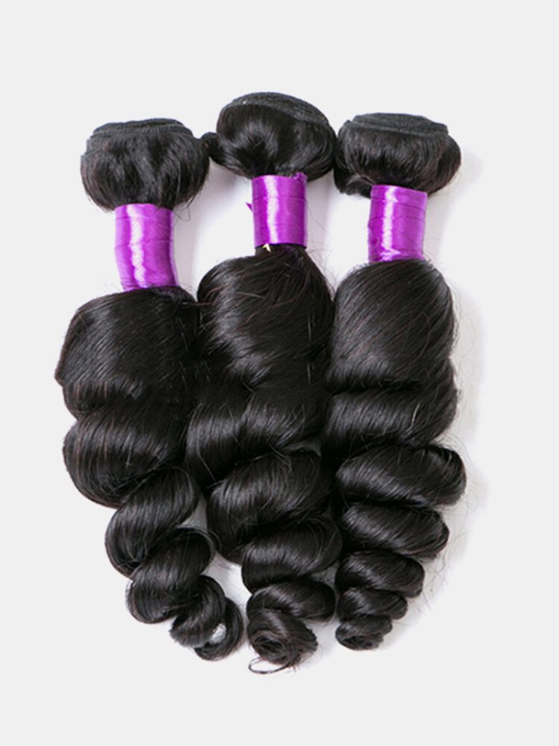 1 Csomag Brazilian Loose Wave Virgin Hiar Weave Természetes Fekete Emberi Hajhosszabbítás