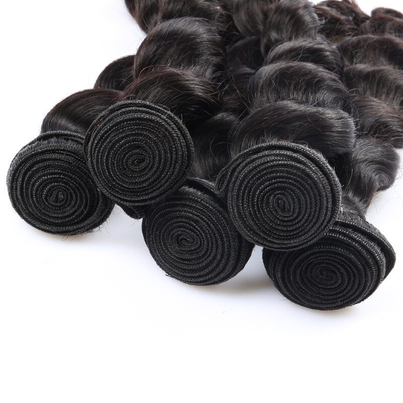 1 Csomag Brazilian Loose Wave Virgin Hiar Weave Természetes Fekete Emberi Hajhosszabbítás