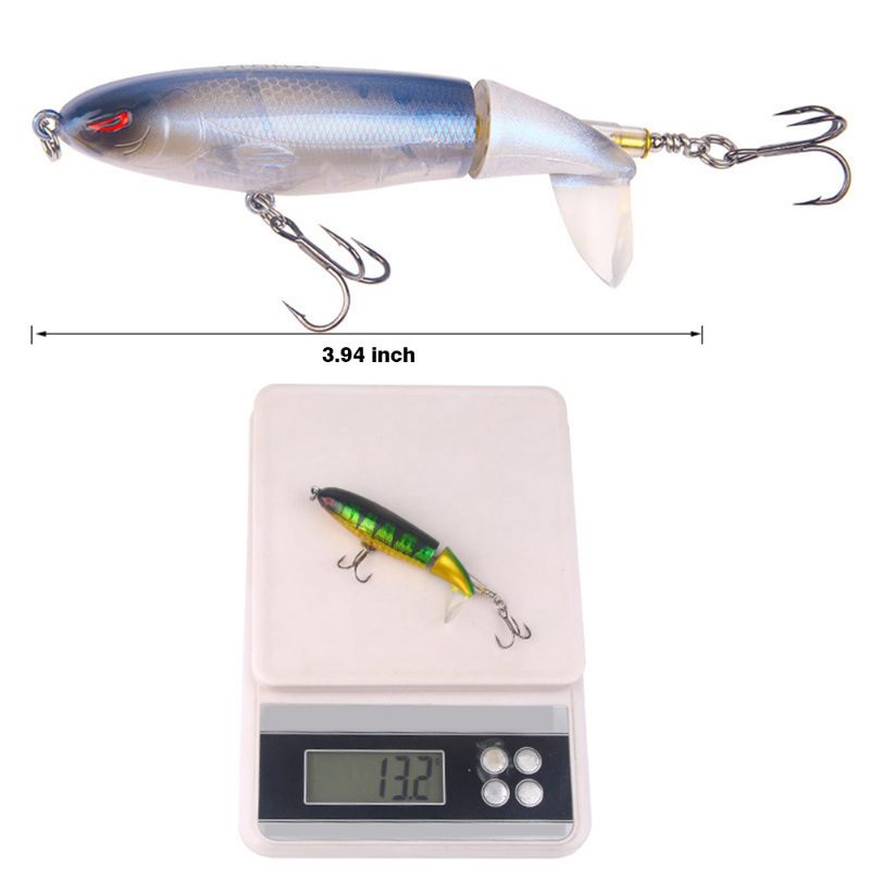 Mock Fish Model Hard Minnow Horgászcsalik Propellerrel Finom Fishing Crank Csali Jigging Bass