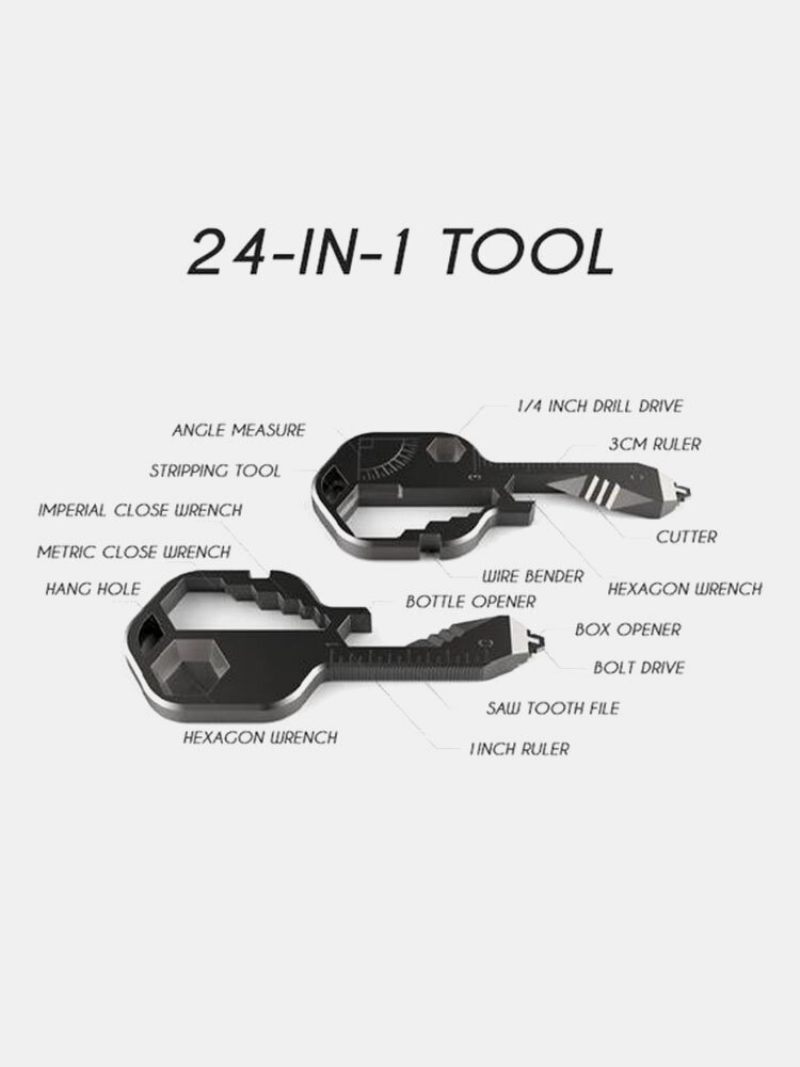 1 Db 24 Az 1-ben Edc Készlet Mini Multifunkcionális Csavarhúzó Kulcs Alakú Hornyos Csavarhúzók Kulcstartó Sörnyitó Zseb Javító Kellék