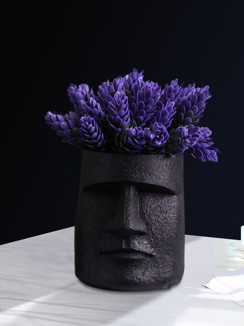 1 Db Absztrakt Emberi Fej Virágcserepek Kreatív Szobor Asztali Dekoráció Dísz Virágkötészeti Figurák Műtárgyak