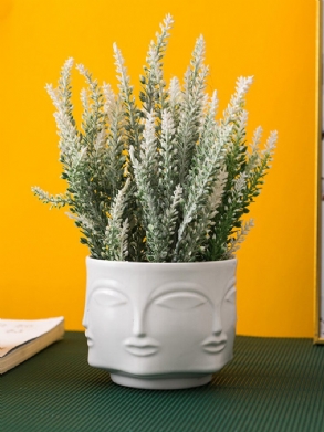 1 Db Kreatív Skandináv Stílusú Absztrakt Arcok Figura Karakter Otthon Kert Asztali Dekor Pozsgások Virágcserép Ültető Váza
