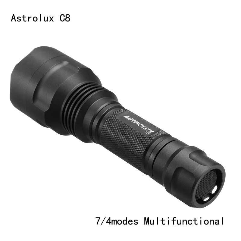 Astrolux C8 Xp-l Hi 1300lumens 7/4modes A6 Driver Tactical Edc Led Zseblámpa 18650 - 3a