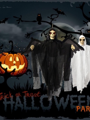 Halloween Prop Lógó Ghost Witch Ijesztő Haunted House Bar Party Dekoráció