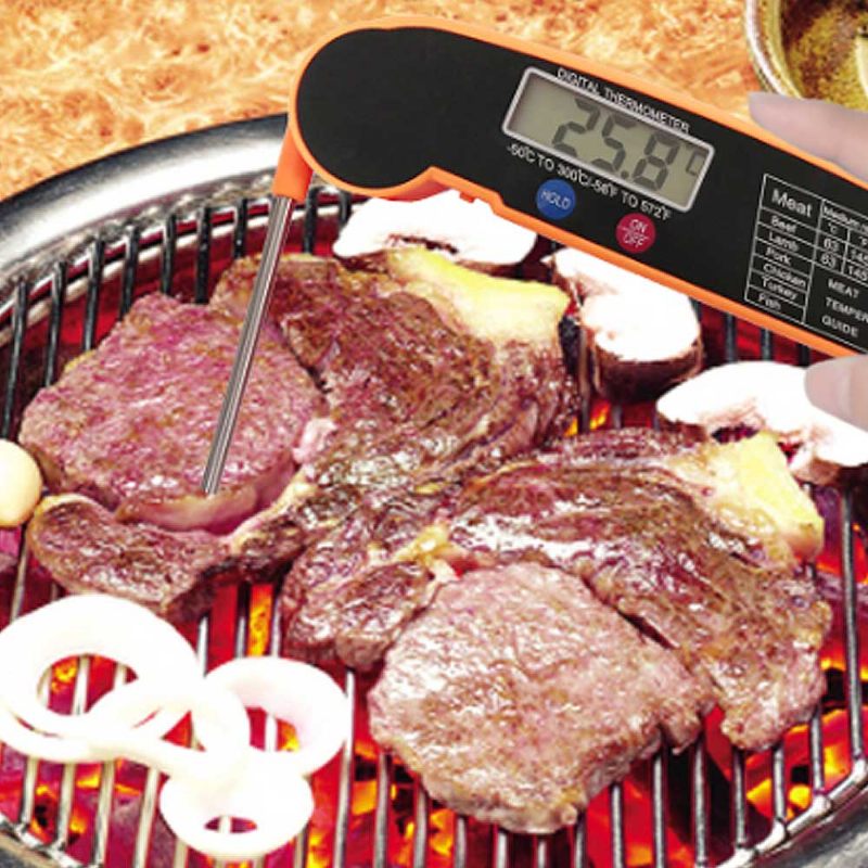 Húshőmérő Gyors Nagy Lcd Digitális Ételhőmérő Konyhai Kültéri Főzéshez Bbq Grill