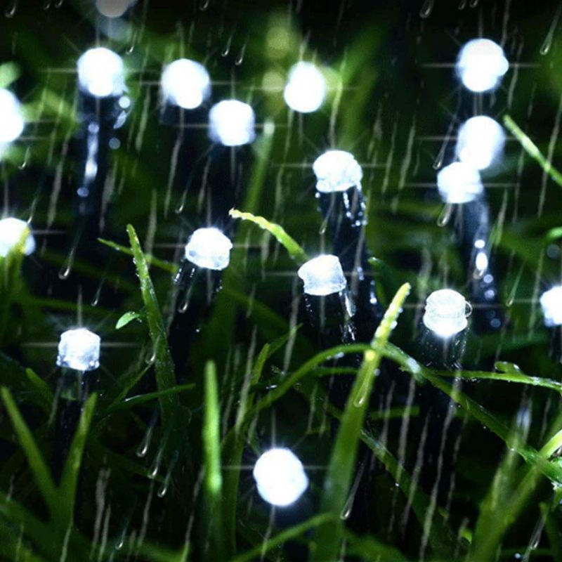 100 Led-es Napelemes Tündéri Fények Ünnepi Világítás Karácsonyi Buli Kültéri Kertben Karácsonyfa Díszítő Lámpa